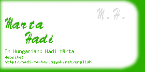 marta hadi business card