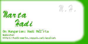 marta hadi business card